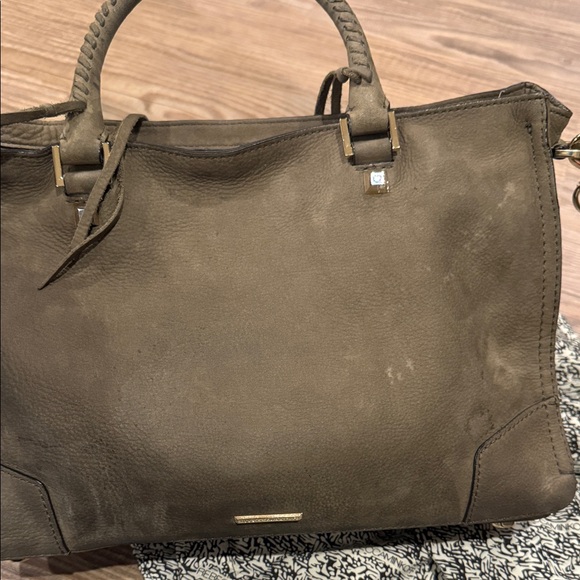 Rebecca Minkoff  Regan Olive Green Suede Handbag ~ $248 - Picture 5 of 6
